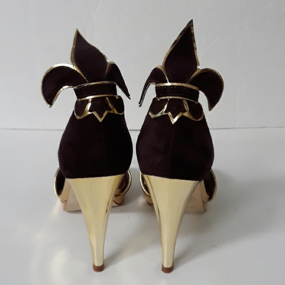 ❌SOLD❌ HERSTAR PURPLE FLEUR DE LIS High Heels - Picture 4 of 8